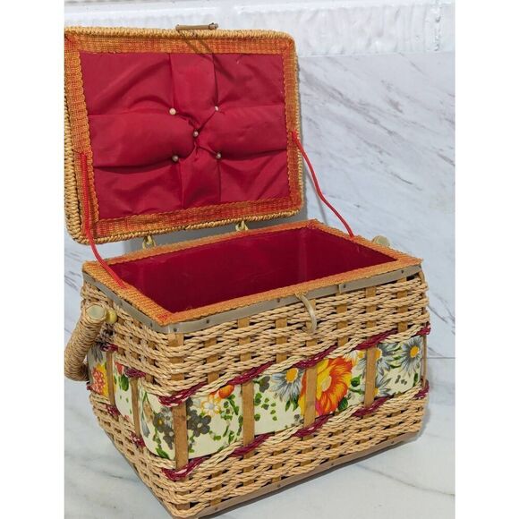 Vintage 60's Sewing Basket Booklet Denim Patches & 1lb. Vintage Buttons - Picture 2 of 12